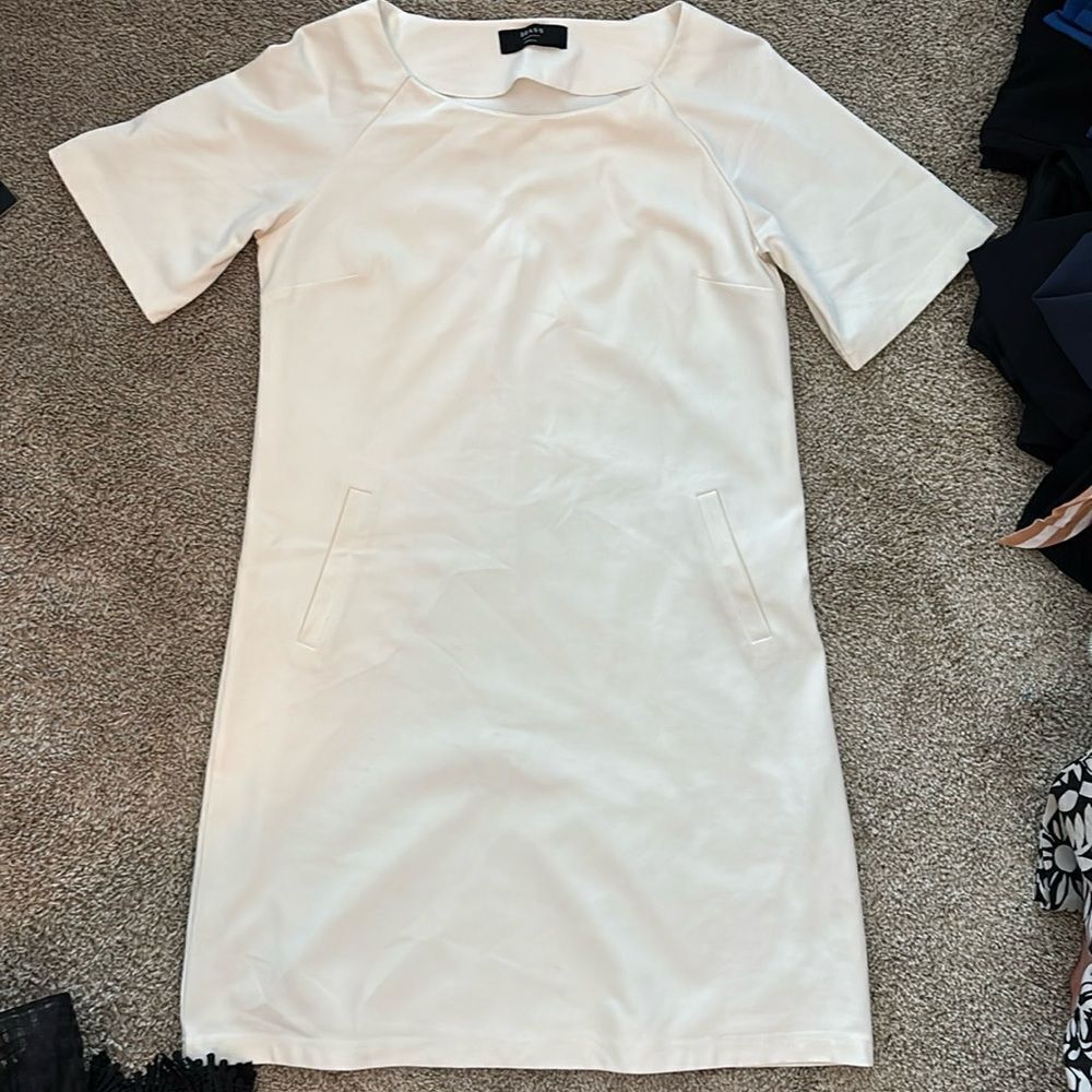 Brass White A-Line Dress White with pockets Small